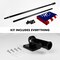 G128 Combo Pack: 5 Ft Tangle Free Aluminum Spinning Flagpole (Black) & American USA Yacht Ensign Flag 2.5x4 Ft, ToughWeave Series Embroidered 300D Polyester | Pole with Flag Included